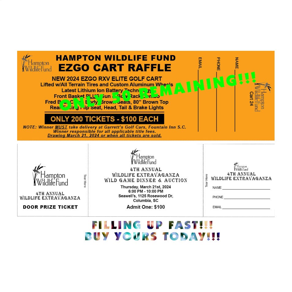 4th Annual Wildlife Extravaganza Raffle tickets